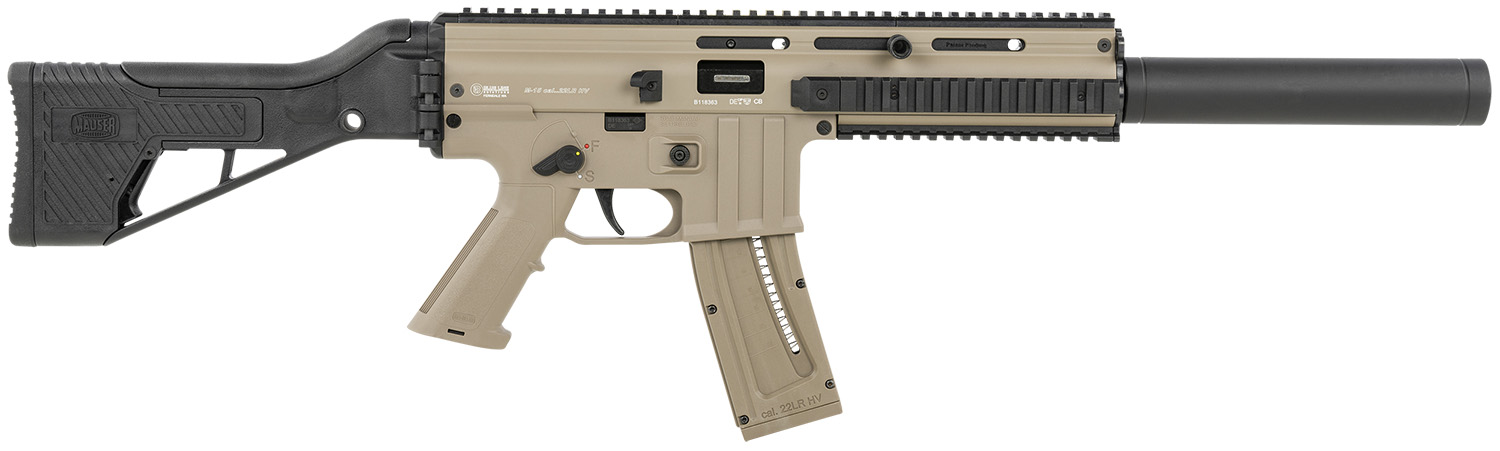 Mauser M-15 SD .22 LR 16.5in Tan Faux Suppressor